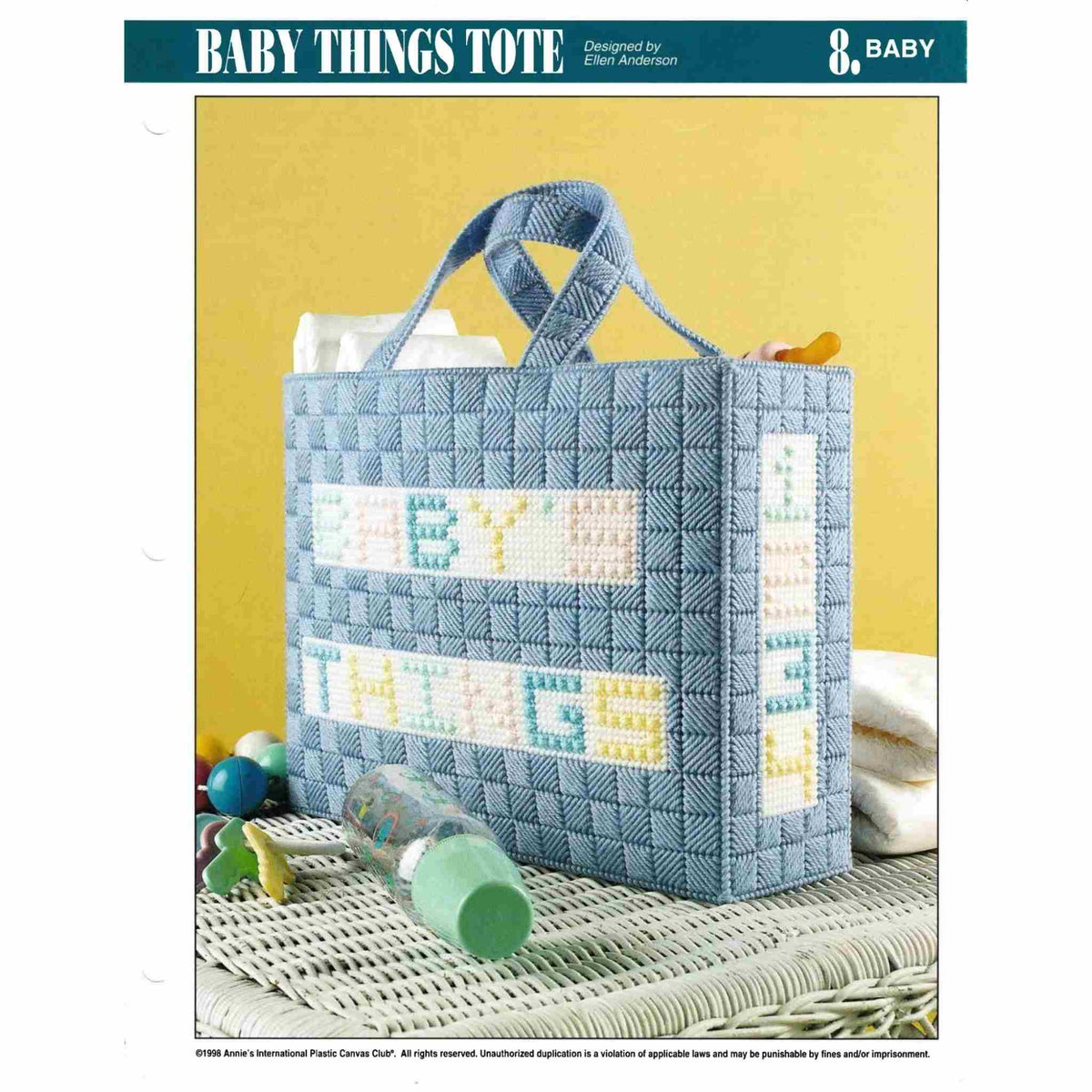 Baby Things Tote Plastic Canvas Pattern – Cardinal House Stitches