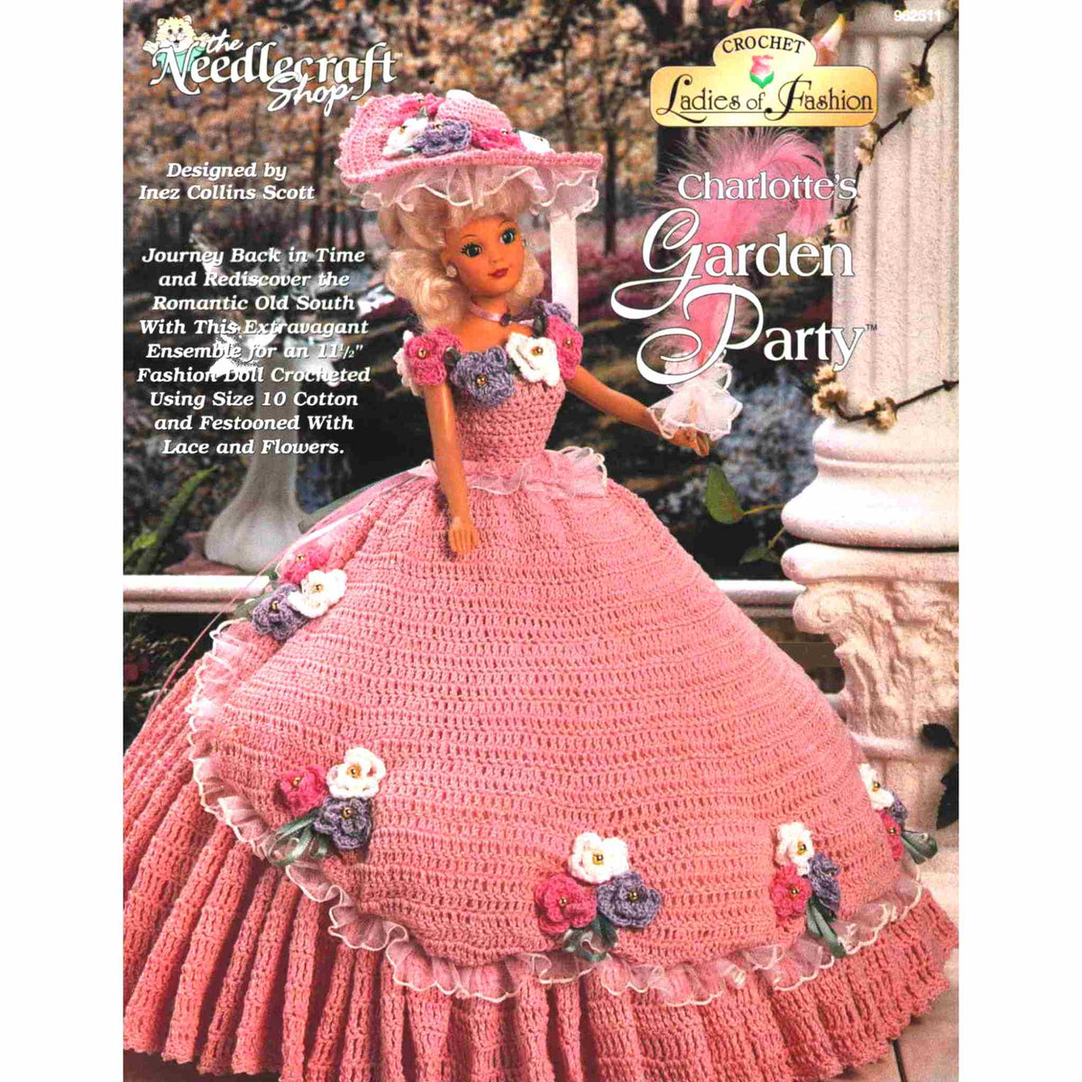 white christmas dresses Ladies of Fashion Charlotte's Garden Party Thread Crochet Fashion Doll Dress  Pattern – Cardinal House Stitches