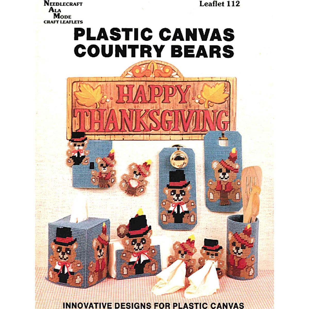 Country Bears Thanksgiving Plastic Canvas Patterns – Cardinal House ...
