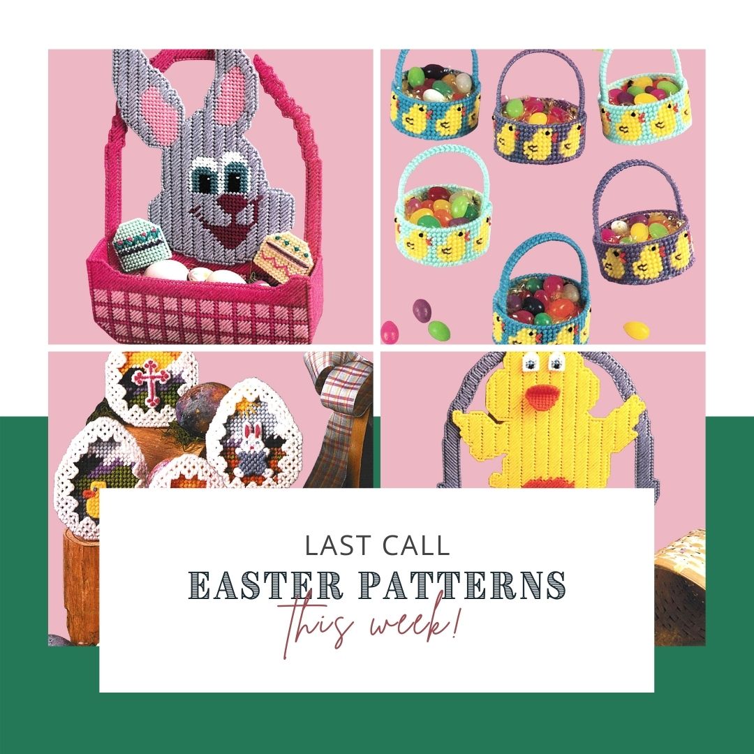 Hoppy Easter Plastic Canvas Needlecraft Patterns – Cardinal House Stitches