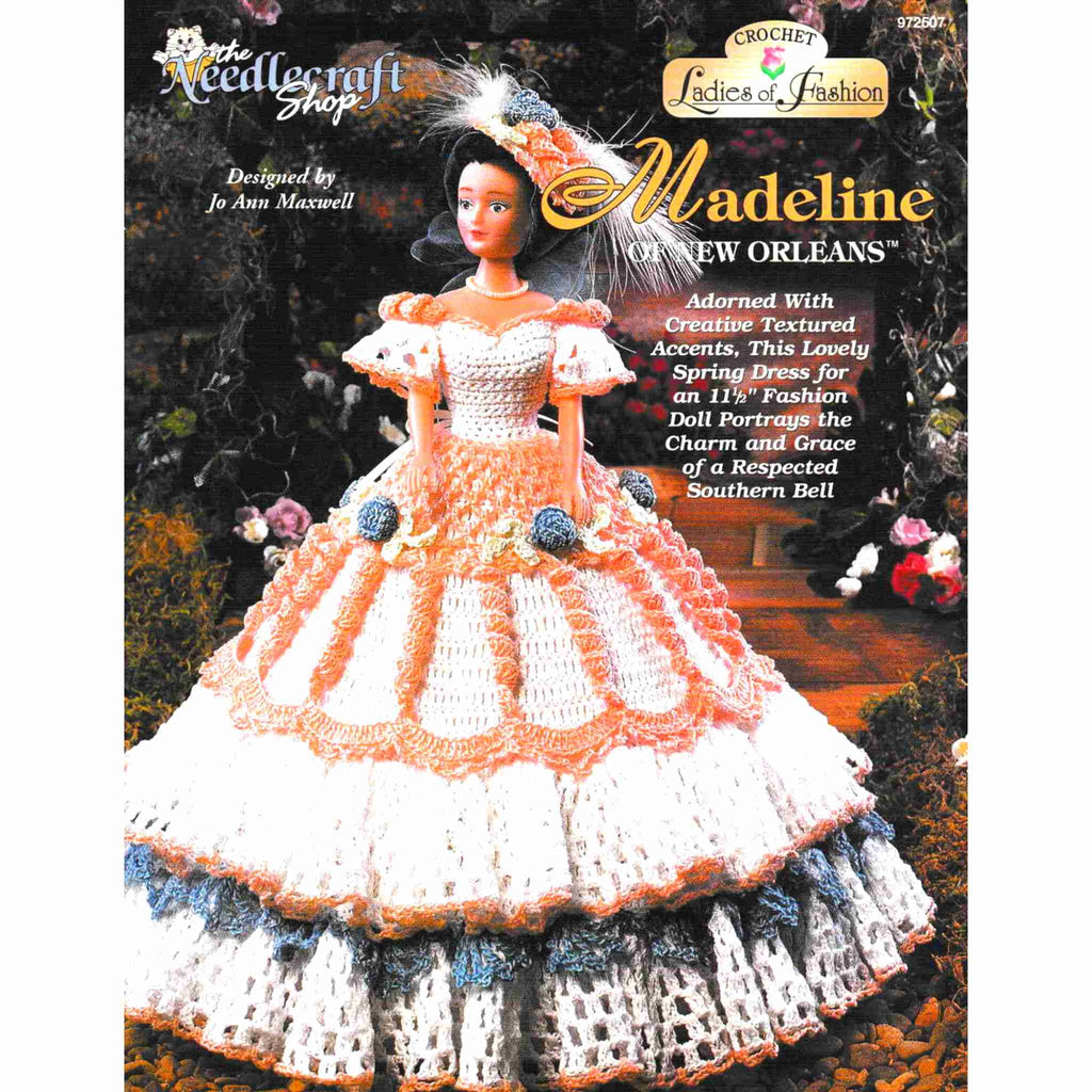 Vintage Fashion Doll Dress Thread Crochet Pattern: Ladies of Fashion, Madeline of New Orleans.