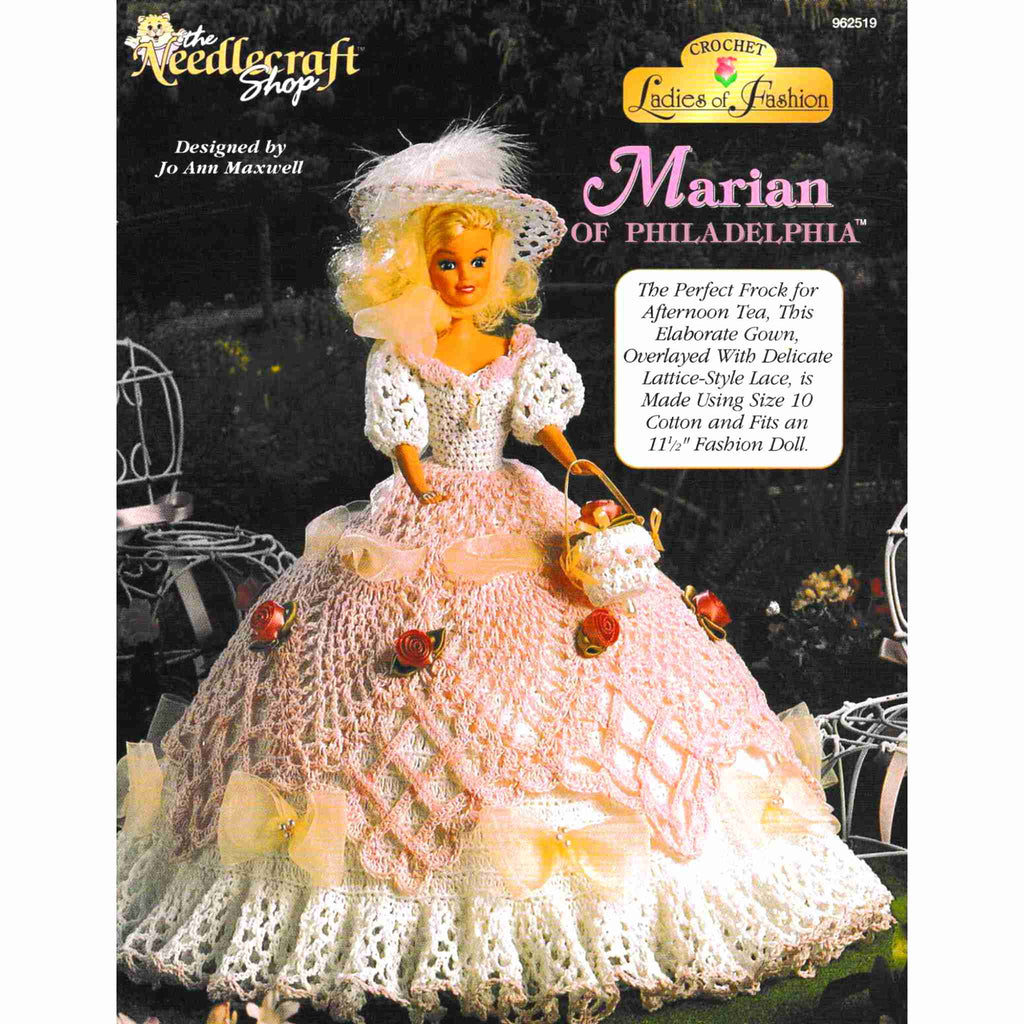 Vintage Fashion Doll Dress Thread Crochet Pattern: Ladies of Fashion, Marian of Philadelphia.