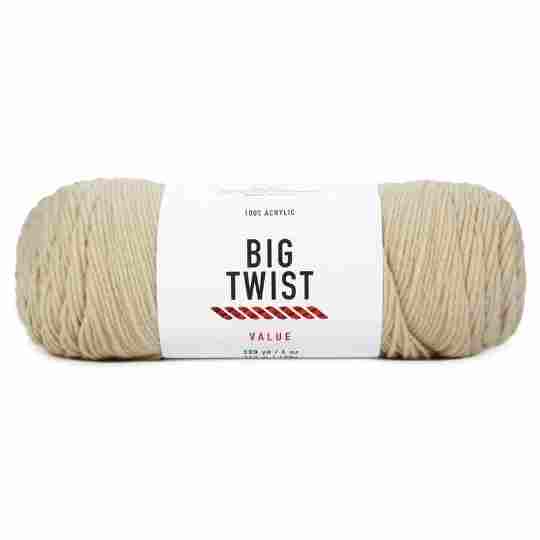 Cream acrylic yarn - Big Twist by Joann