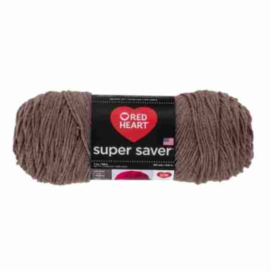 Mushroom Red Heart Super Saver acrylic yarn