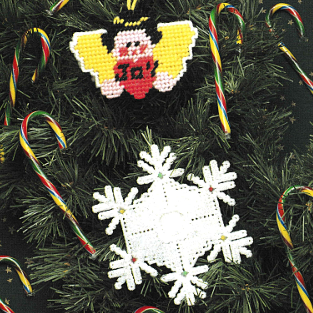 plastic canvas christmas ornament patterns angel and snowflake