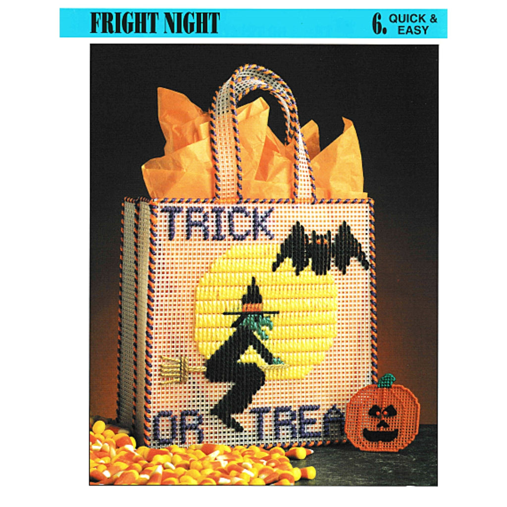 Fright Night Halloween Tote Plastic Canvas Needlecraft Pattern