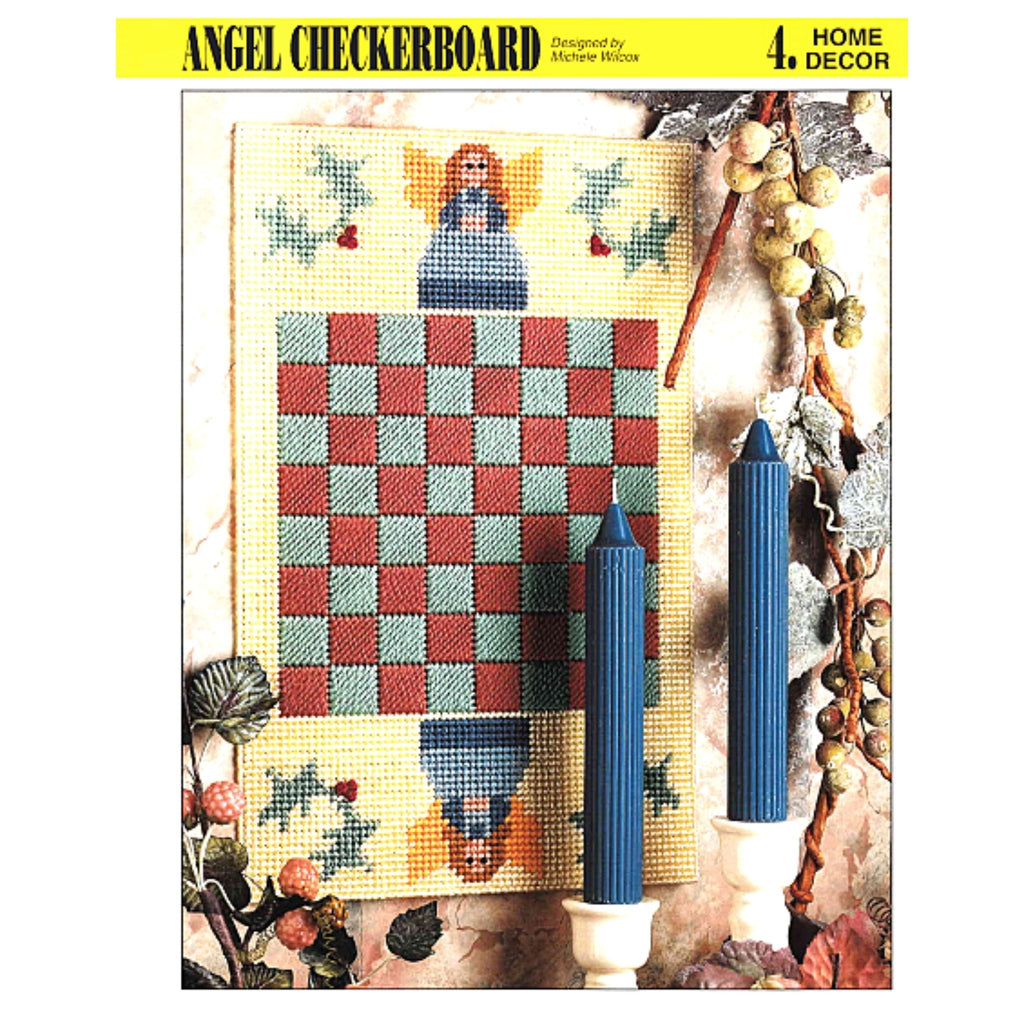 Angel Checkerboard Plastic Canvas Pattern