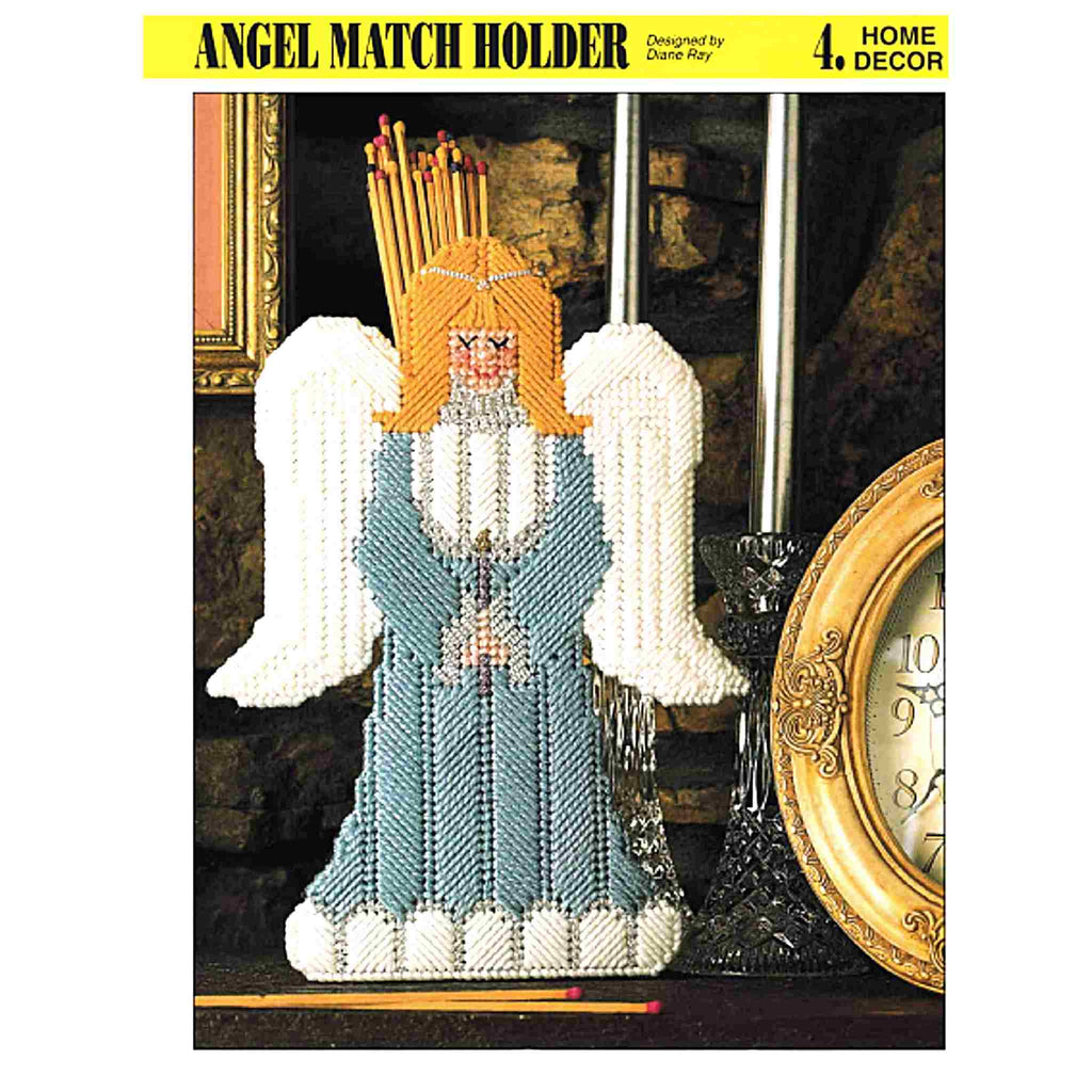 Angel Match Holder Plastic Canvas Pattern