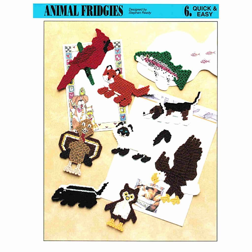 Animal Fridgies Plastic Canvas Magnet Pattern