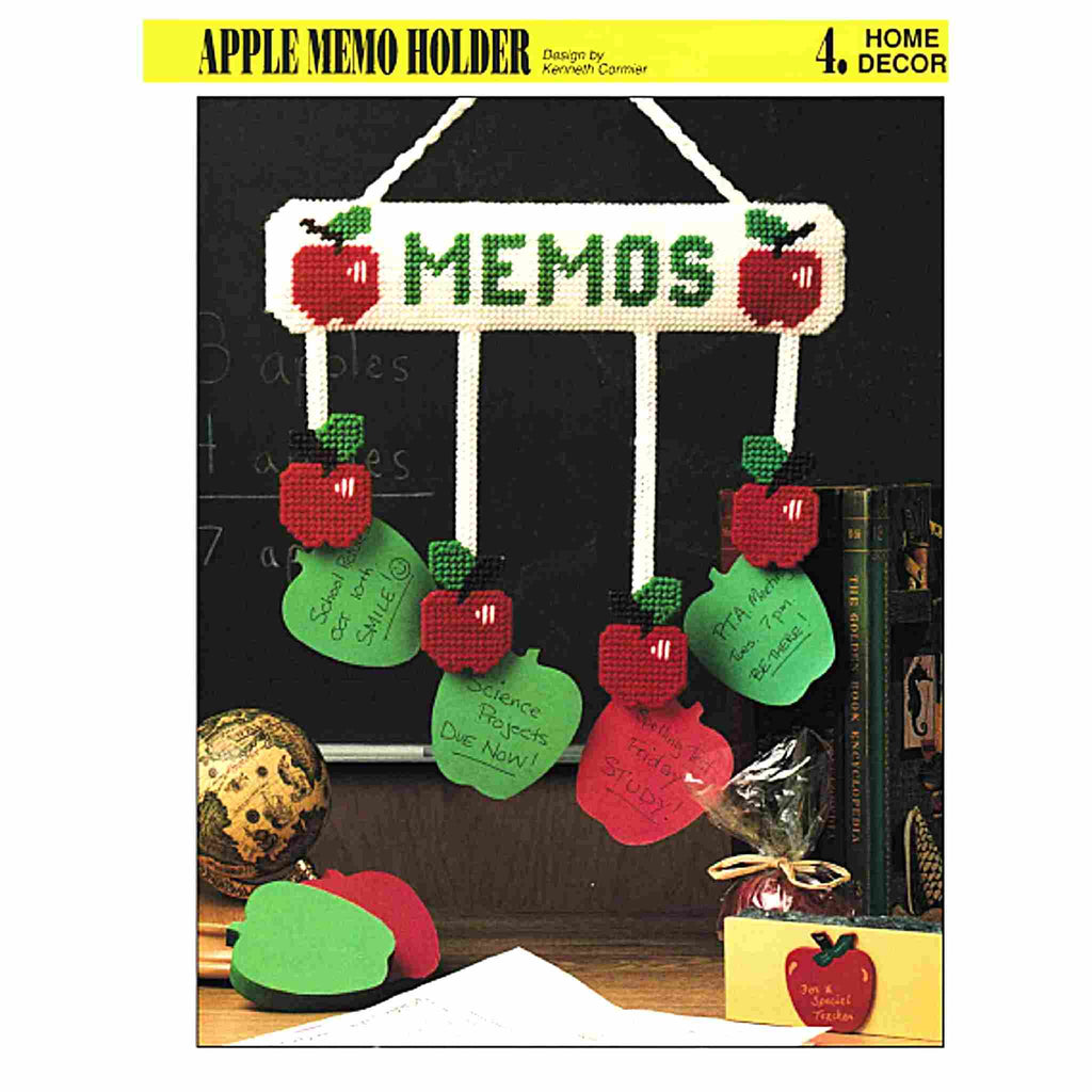 Apple Memo Holder Plastic Canvas Pattern