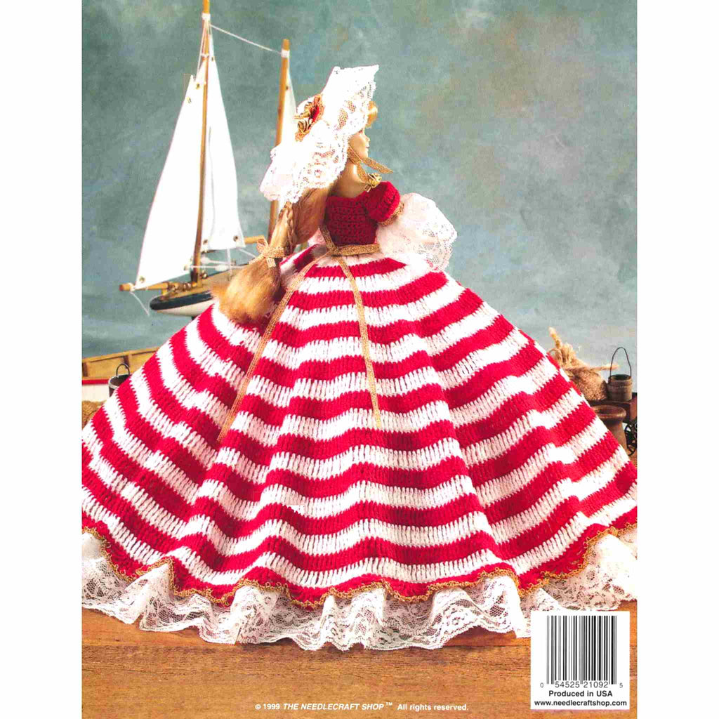 Vintage Fashion Doll Crochet Pattern: Ladies of Fashion, Ashley of Boston. Treat your 11-½" fashion doll to this 3-piece ensemble crocheted using size-10 bedspread cotton.