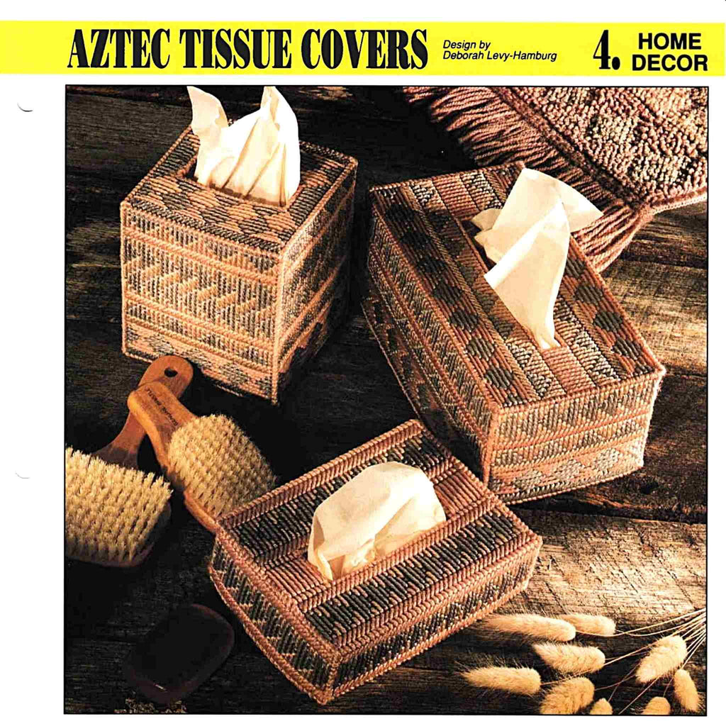 Aztec Southwestern Tissue Box Covers Plastic Canvas Pattern