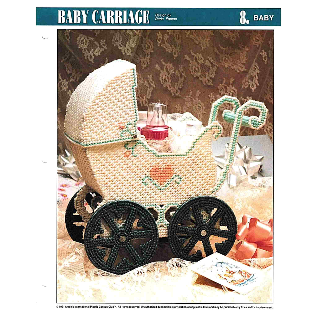 Baby Carriage Vintage Plastic Canvas Pattern