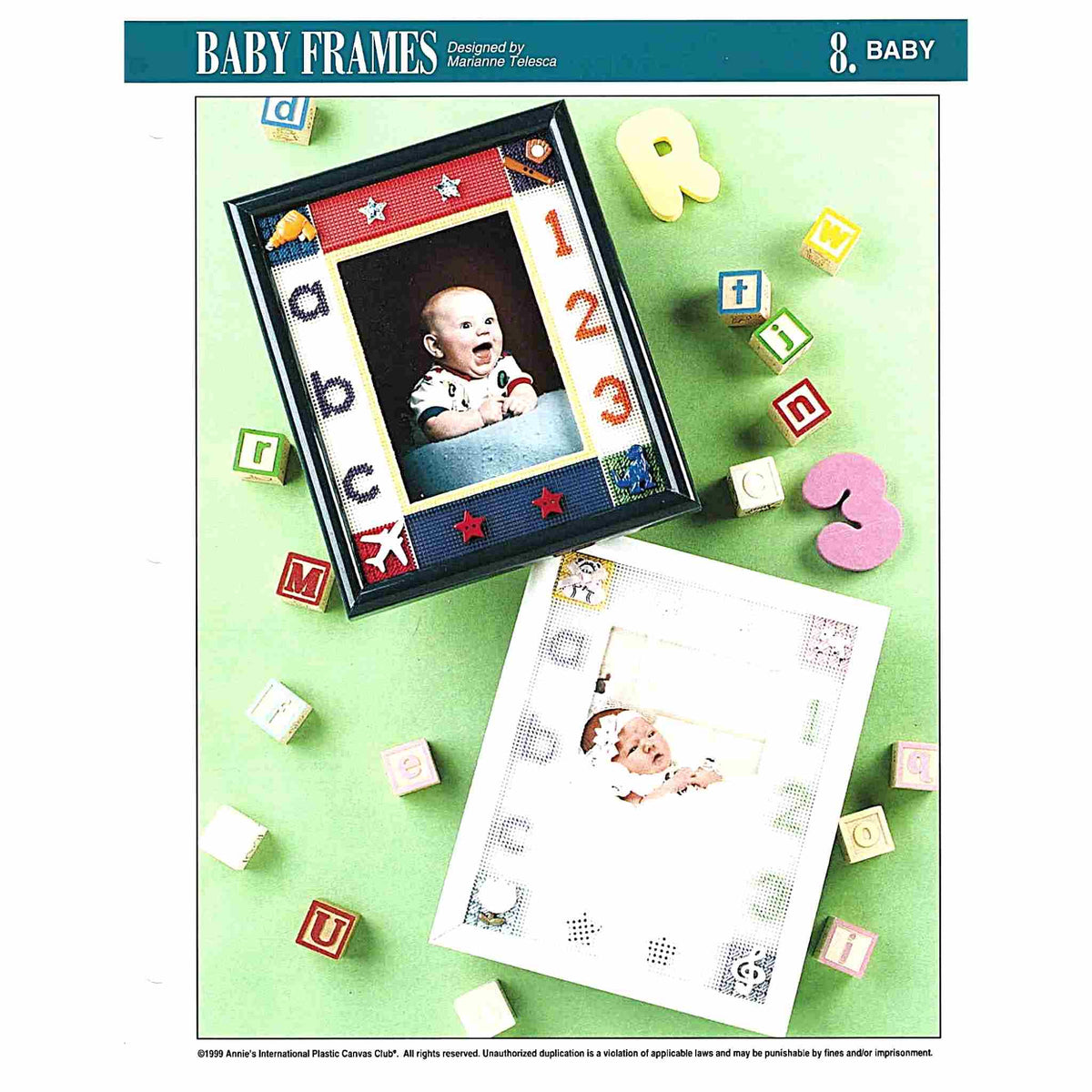 Baby Nursery Photo Frames Plastic Canvas Pattern – Cardinal House Stitches