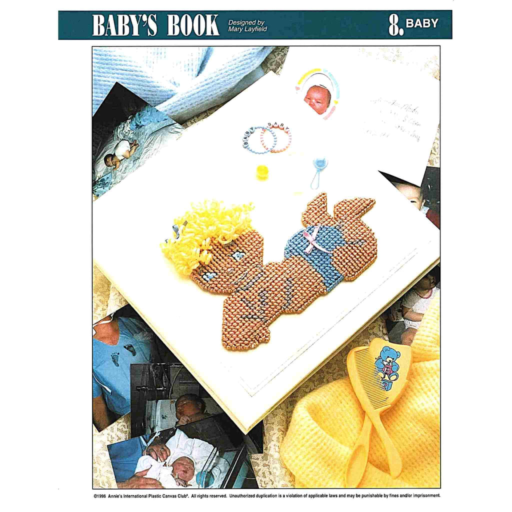 Baby's Book Picture Plastic Canvas Pattern