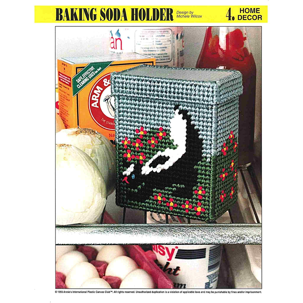 Funny Skunk Baking Soda Holder Plastic Canvas Pattern