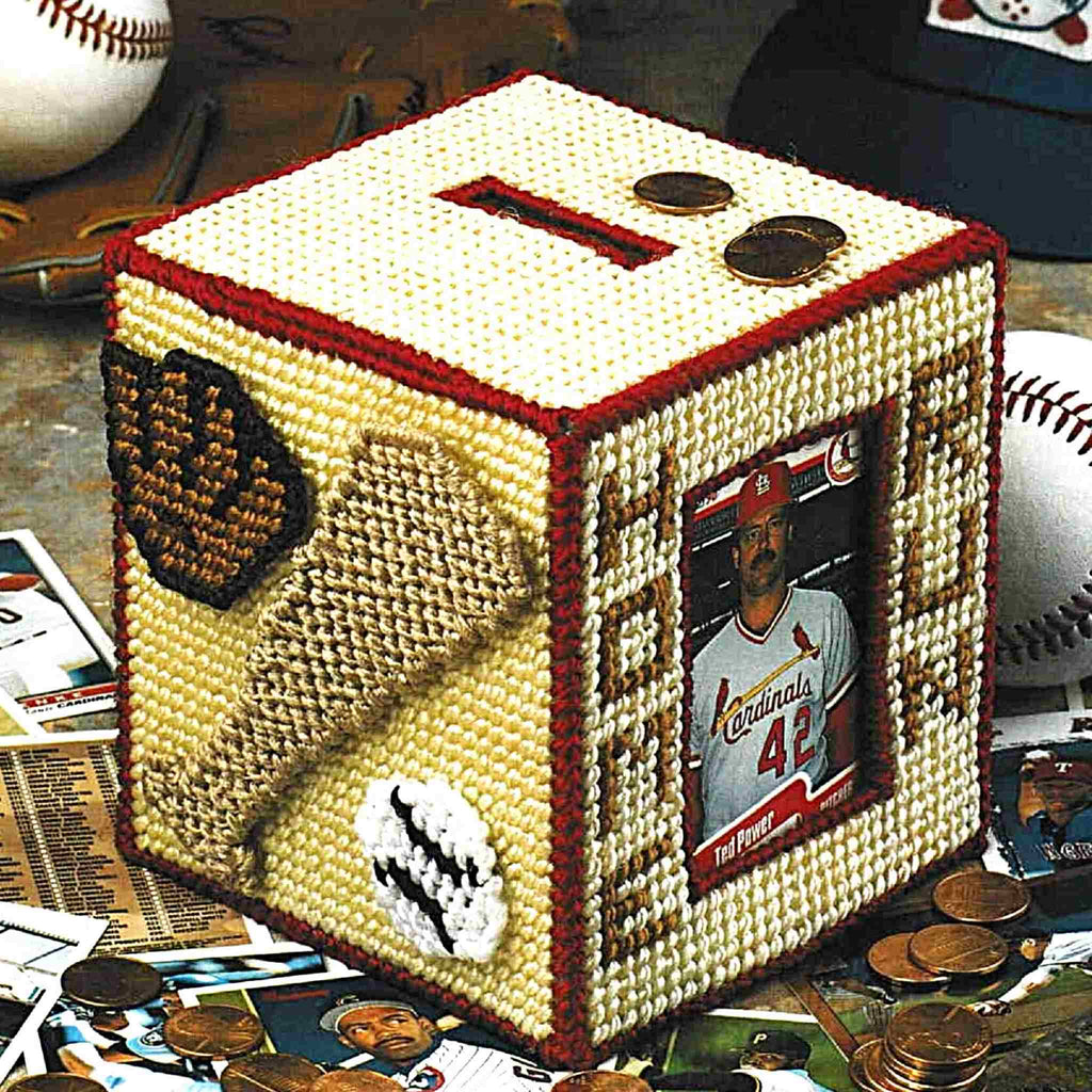Baseball Piggy Bank Plastic Canvas Pattern