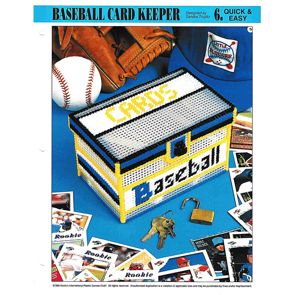 Baseball Card Box Keeper Plastic Canvas Pattern