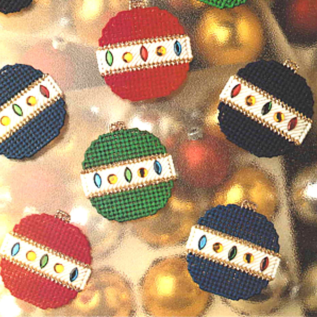 Be-Jeweled Ornaments Christmas Plastic Canvas Pattern