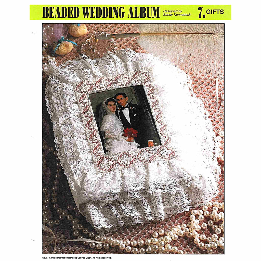 Beaded Wedding Album 10-count Plastic Mesh Canvas Pattern