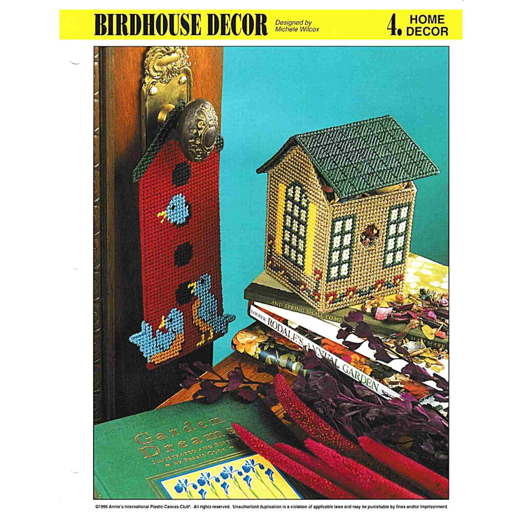 Birdhouse Box and Door Hanger Decor Plastic Canvas Pattern