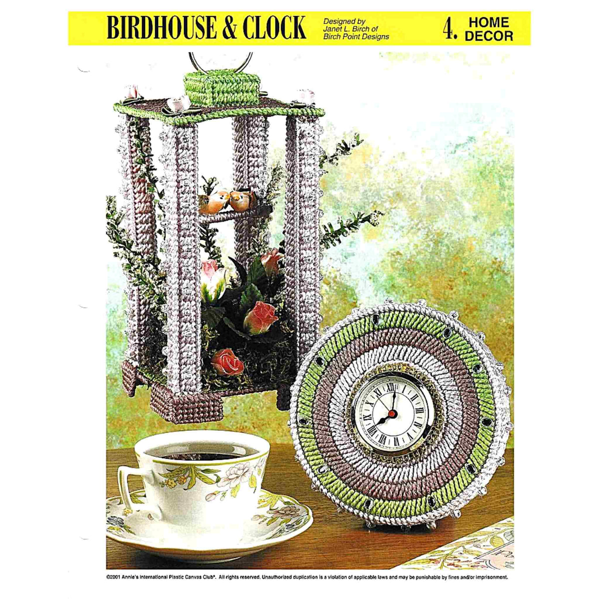 Birdhouse & Clock Plastic Canvas Patterns – Cardinal House Stitches