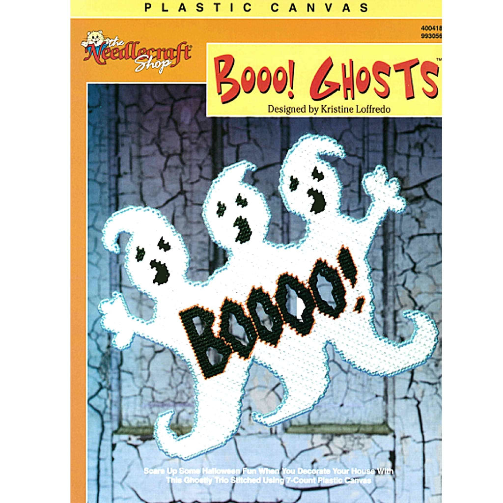 Booo Ghosts Plastic Canvas Pattern 