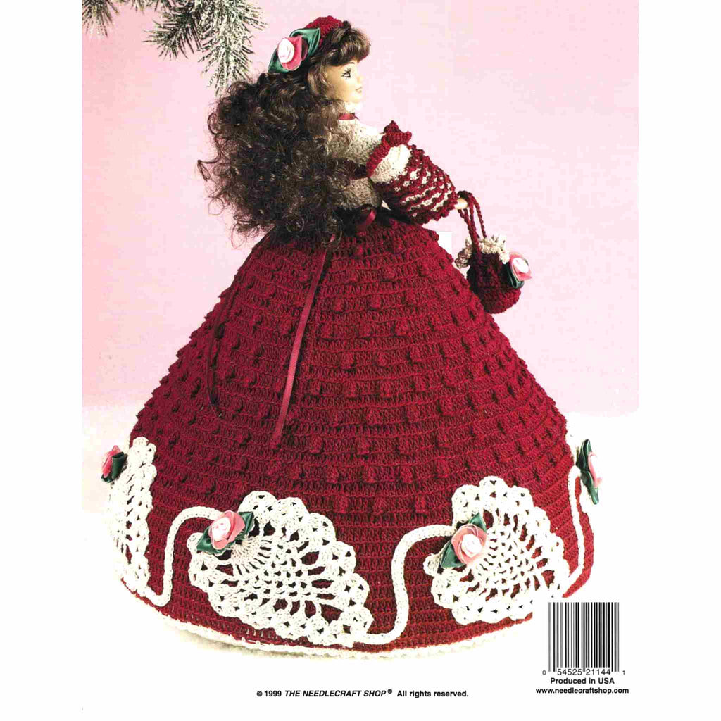 Vintage Fashion Doll Crochet Pattern: Ladies of Fashion, Cariss of Bainbridge. Dress up your 11-½" fashion doll in this dashing red gown crocheted using size-10 bedspread cotton. 