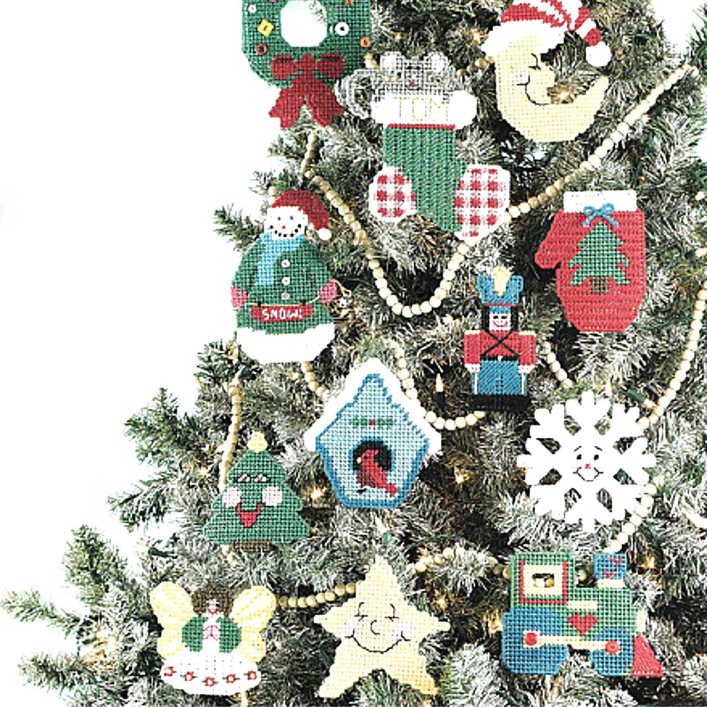Christmas Cheer Ornaments Plastic Canvas Pattern