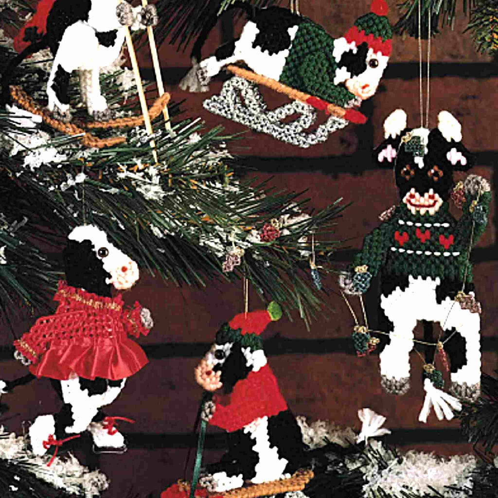 Holstein Cows Ornaments Plastic Canvas Christmas Pattern