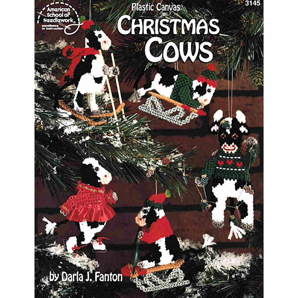 Holstein Cows Plastic Canvas Christmas Pattern front cover