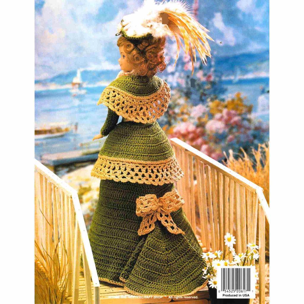 Vintage Fashion Doll Crochet Pattern: Ladies of Fashion, Corrine's Sporting Suit. This charming suit from the 1890s is the perfect attire for a leisurely yachting adventure, stitched using size-10 bedspread cotton for your 11-½" fashion doll.