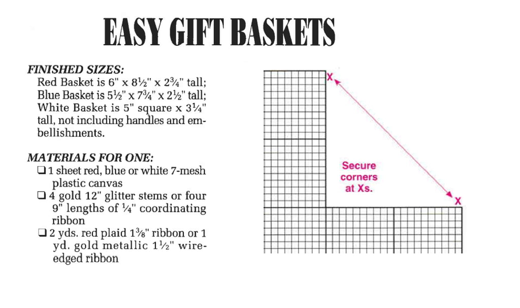 Easy Gift Baskets Christmas Plastic Canvas Pattern info