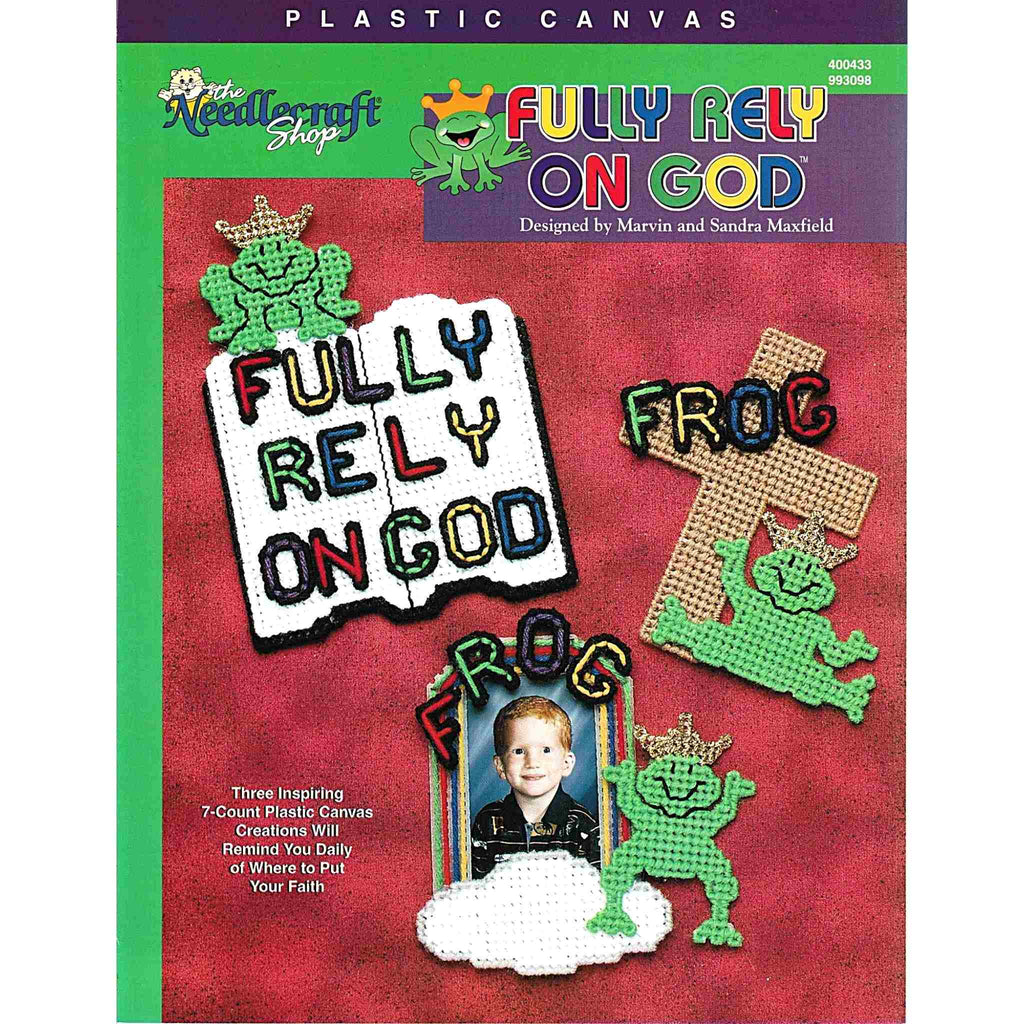 Fully Rely On God Vintage Easter Plastic Canvas Needlecraft Pattern