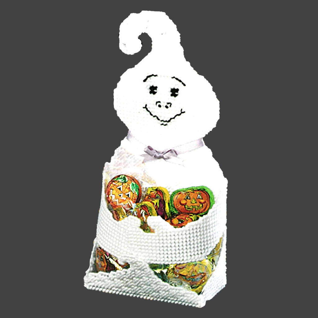 Ghost Candy Caddy Halloween Plastic Canvas Pattern