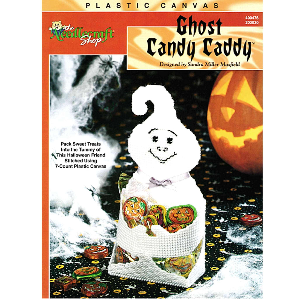 Ghost Candy Caddy Halloween Plastic Canvas Pattern