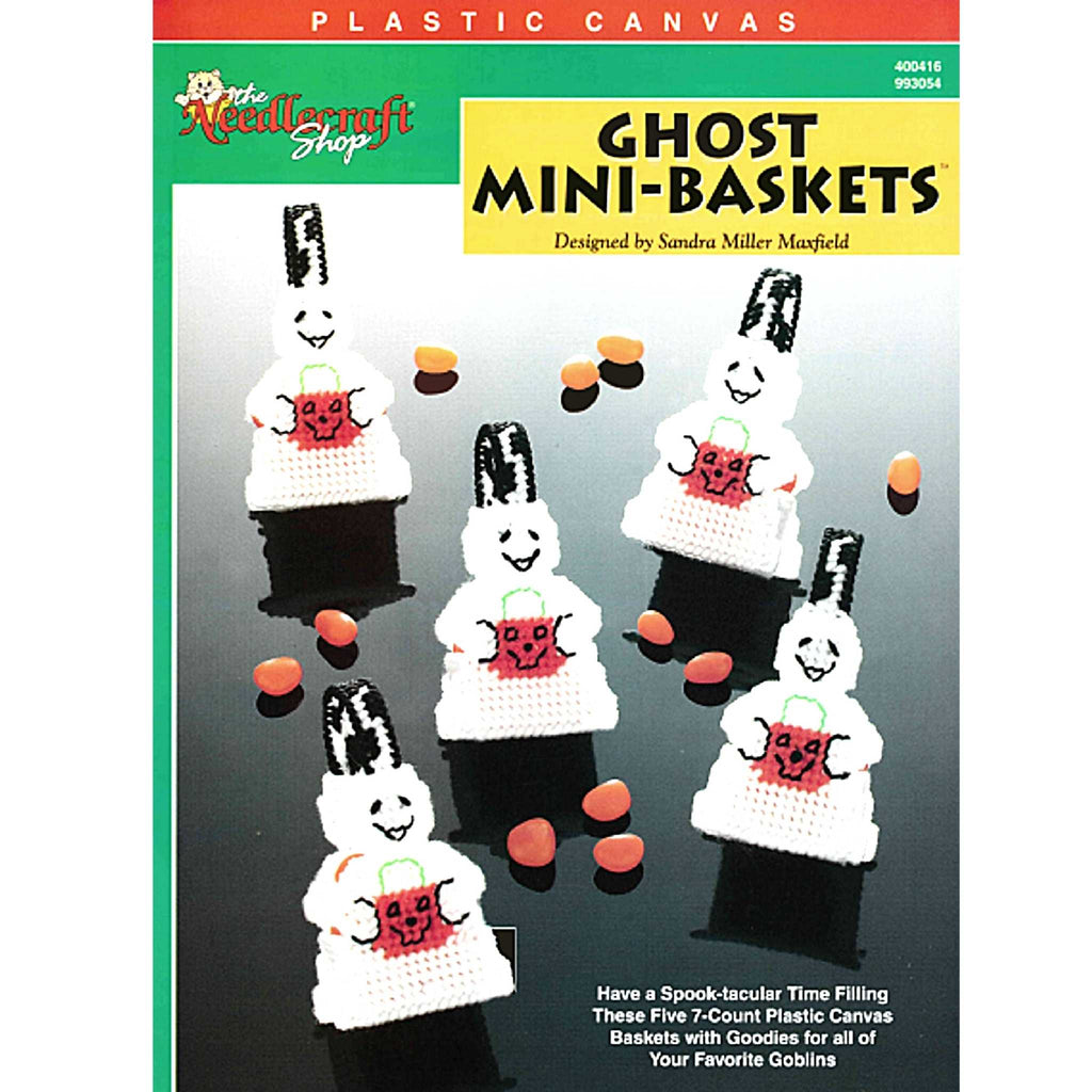 Ghost Mini-Baskets Halloween Plastic Canvas Pattern