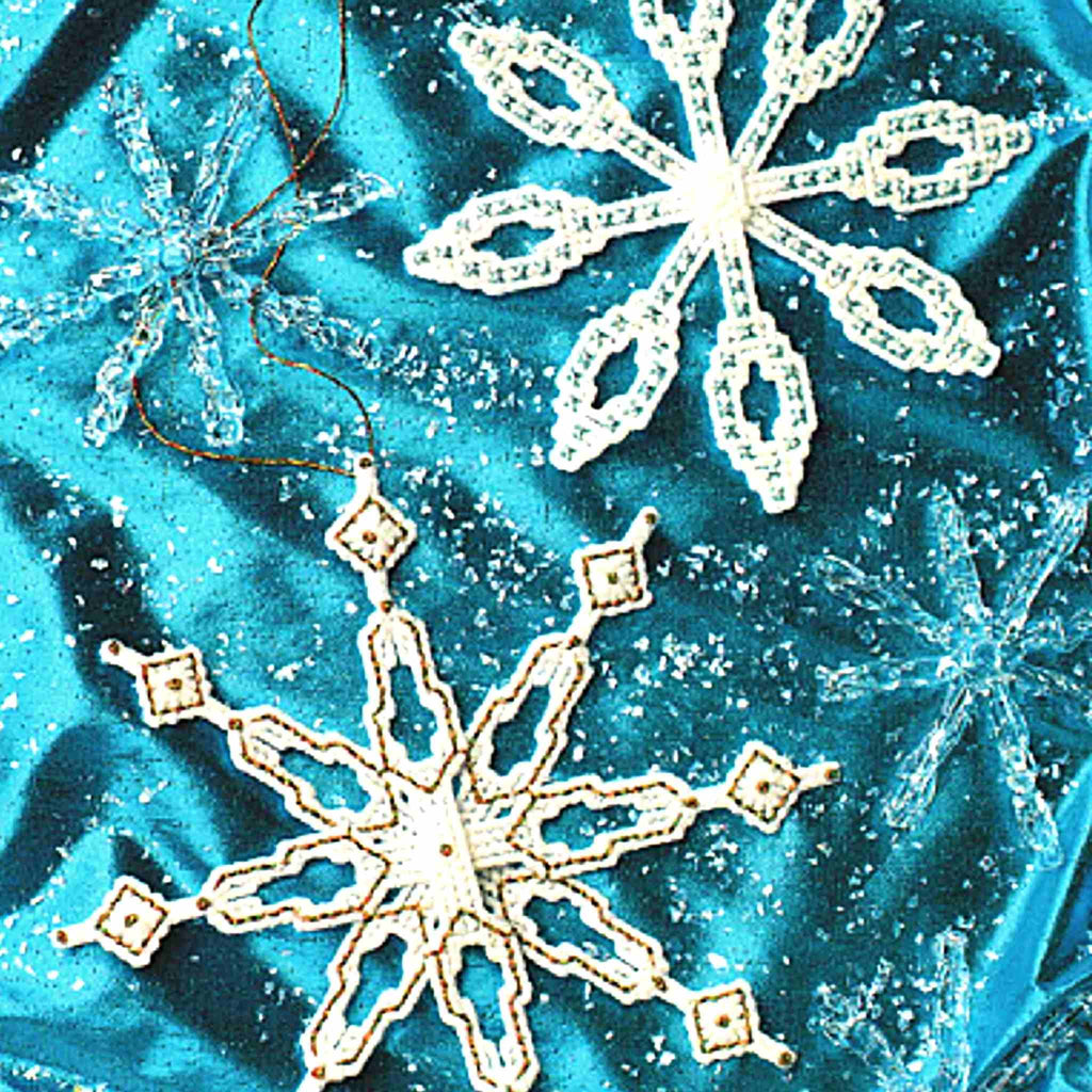 Hanging Snowflakes Plastic Canvas Pattern Christmas Ornaments