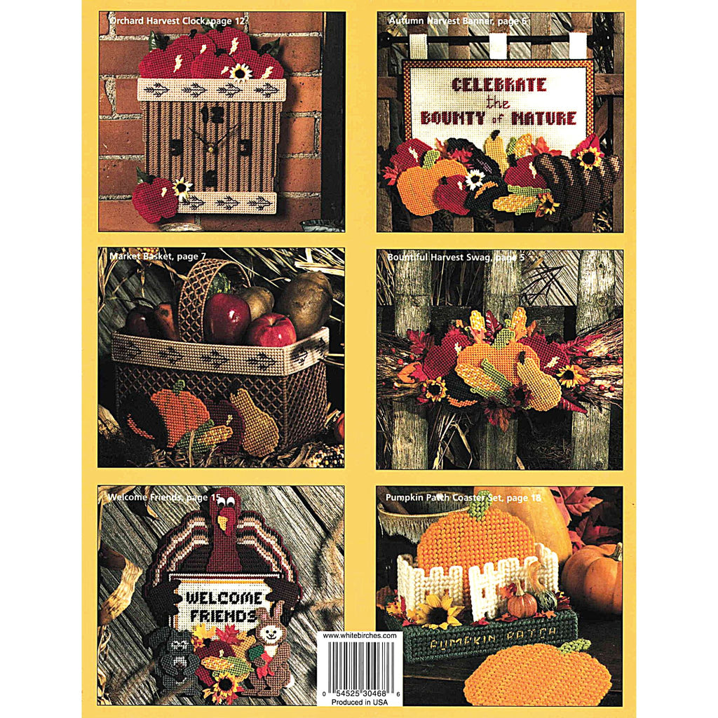 Harvest Holiday Vintage Thanksgiving Plastic Canvas Pattern Booklet