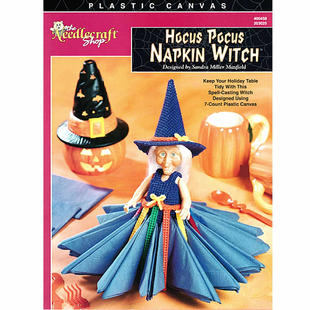 Hocus Pocus Napkin Witch Halloween Plastic Canvas Pattern