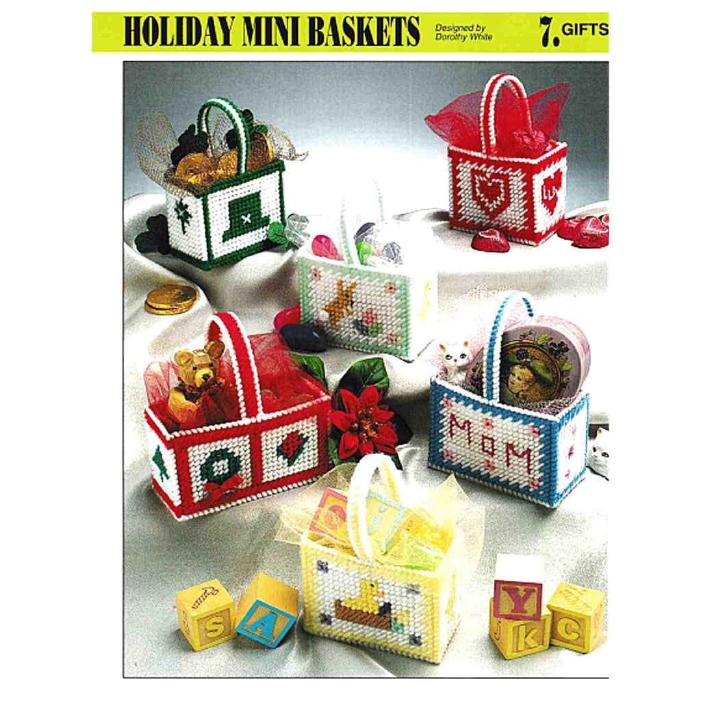 Holiday Mini Baskets Plastic Canvas Pattern