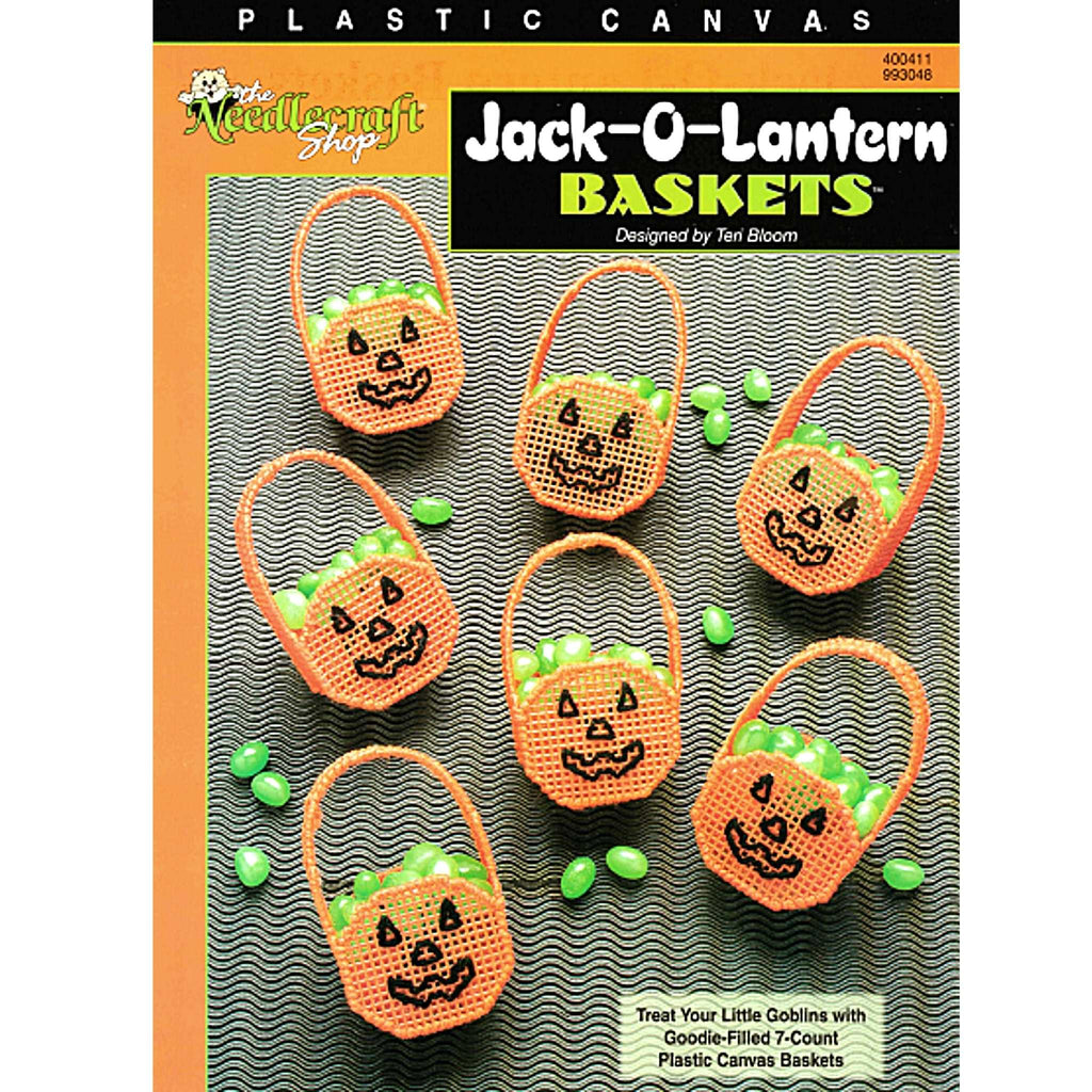 Jack-O-Lantern Baskets Halloween Plastic Canvas Pattern