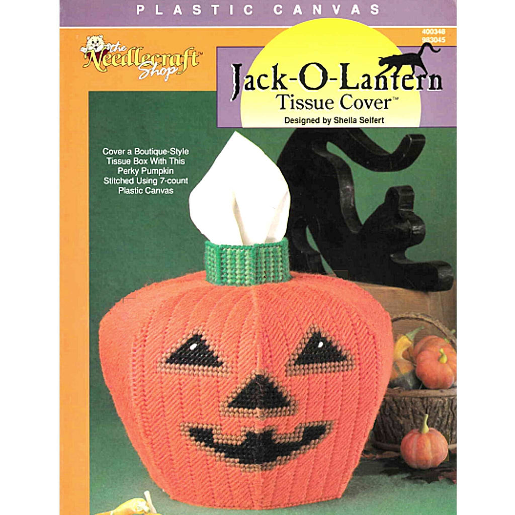 Jack-O-Lantern Tissue Cover Plastic Canvas Pattern