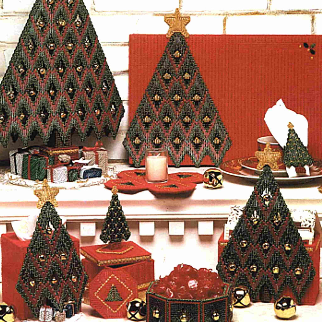Jingle Bell Christmas Tree Plastic Canvas Pattern