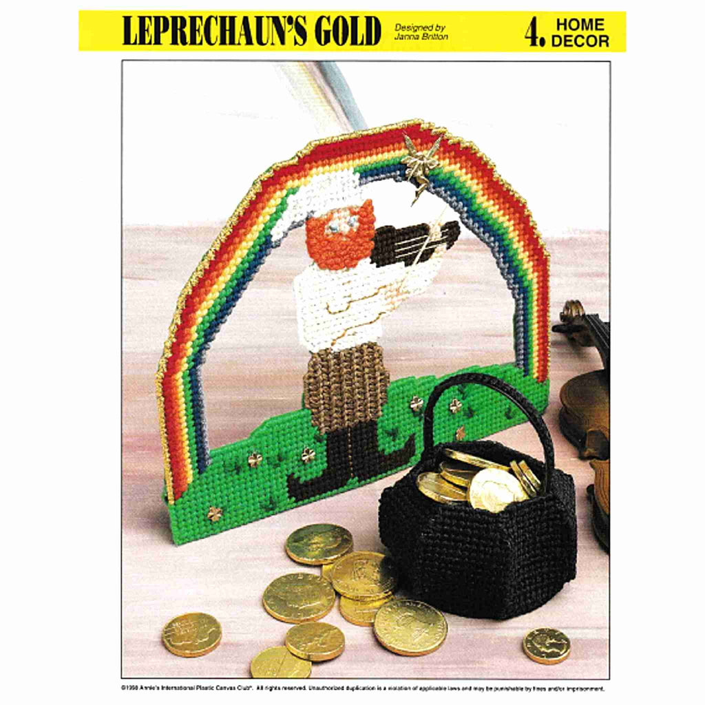 Leprechaun's Gold St Patrick's Day Plastic Canvas Needlecraft Patterns