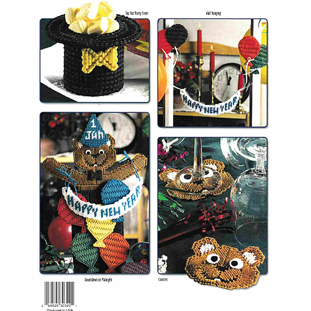 New Year's Party Plastic Canvas Patterns Easy Holiday Centerpieces