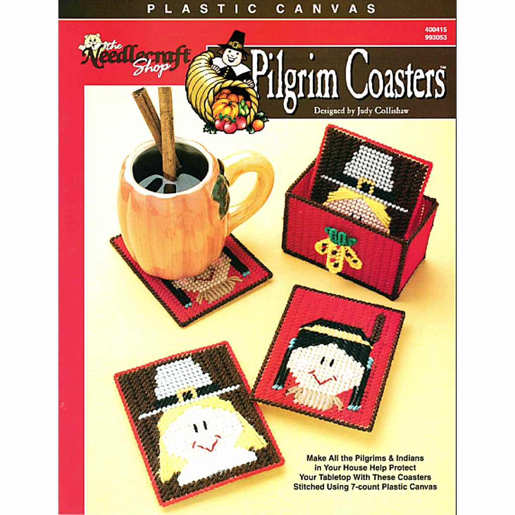 Pilgrim Coasters Thanksgiving Plastic Canvas Pattern