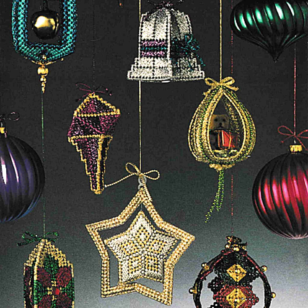 Shimmering Shapes Ornaments Plastic Canvas Christmas Patterns