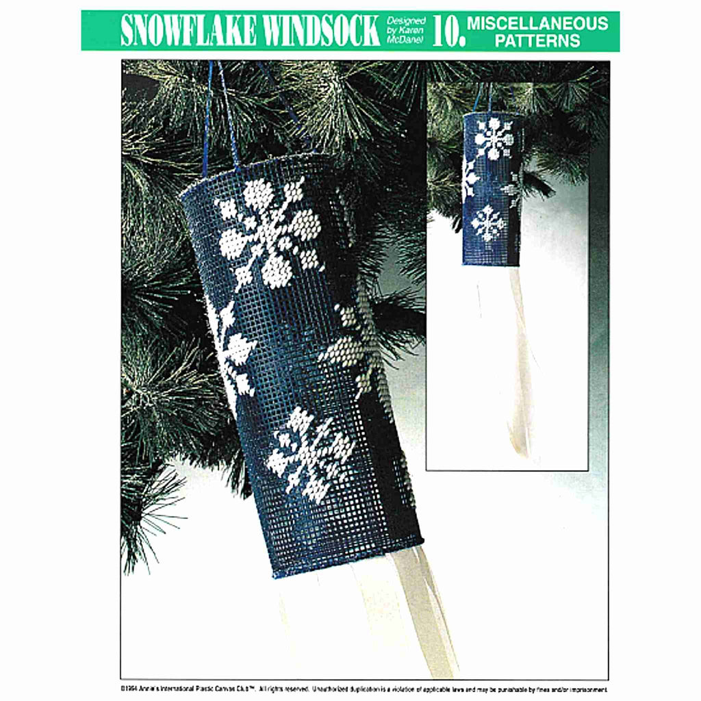 Snowflake Windsock Plastic Canvas Pattern cover