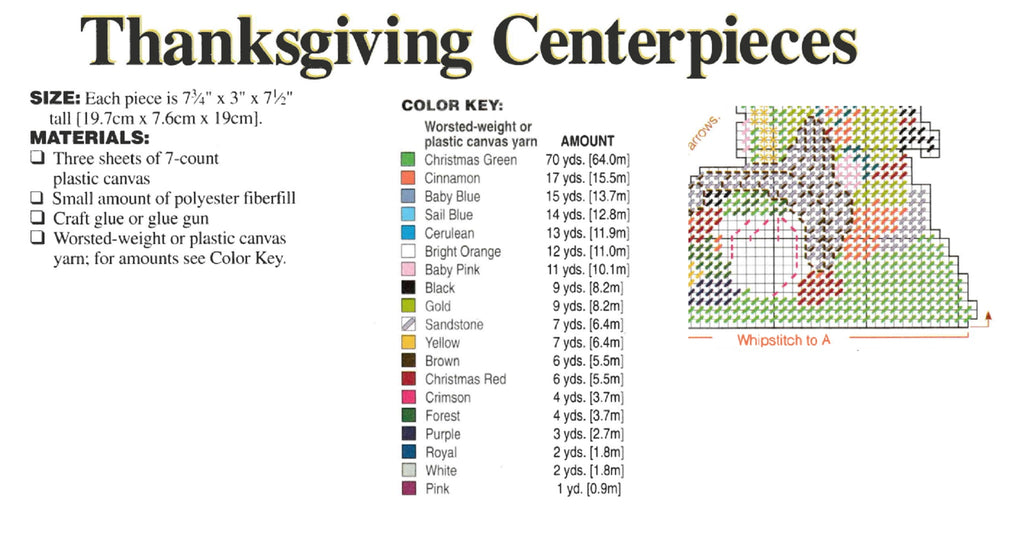 Thanksgiving Centerpieces Plastic Canvas Pattern